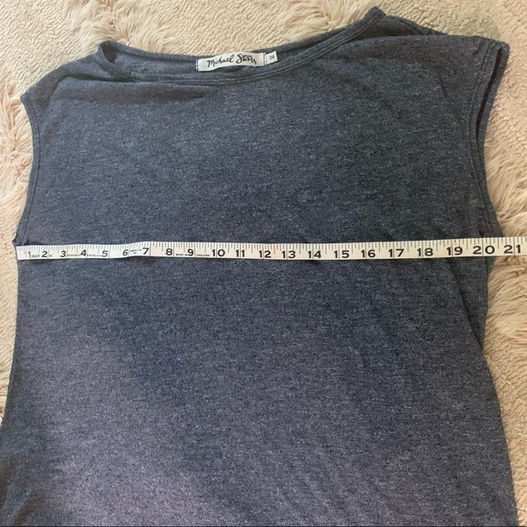 Michael Stars Crew Neck Tee Side Drape T Shirt - Picture 8 of 13